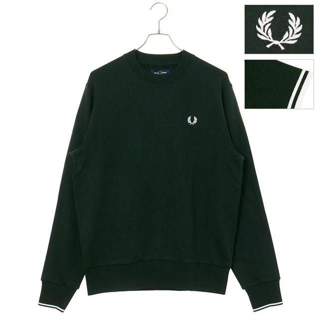 FRED PERRY／スウェットトレーナー／Sサイズ／黒 FRED PERRY トレーナー スウェット Crew Neck Sweatshirt
