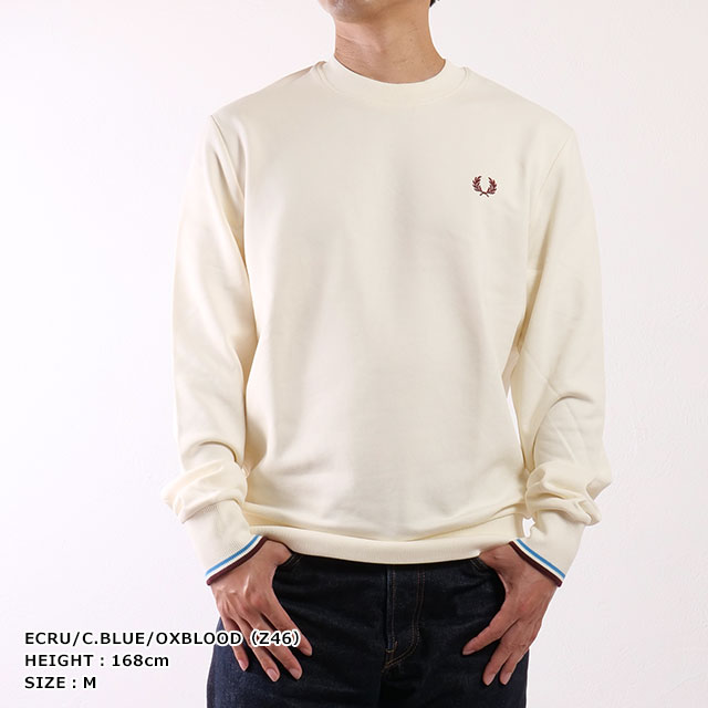 【未使用新品】FRED PERRY ホワイト スウェット 65135 サイズ10 楽天市場】フレッドペリー FRED PERRY クルーネックスウェット