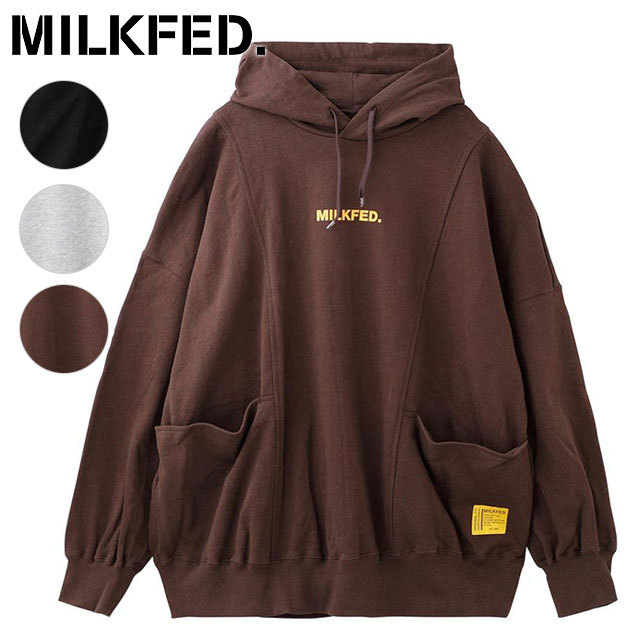 MILKFED ビック　ポケット　スウェット　トレーナー　ブラック　ワンサイズ MILKFED.（ミルクフェド） トレーナー スウェット スエット MILKFED