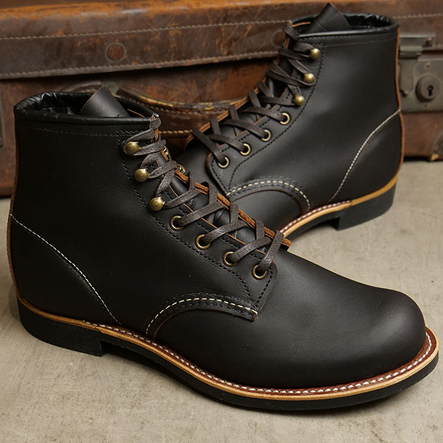 返品交換送料無料 レッドウィング REDWING ブラックスミス メンズ ワークブーツ ＃3345 BLACK SMITH RED WING Dワイズ ブラックプレーリー 黒 ブラック系｜mischiefstyle