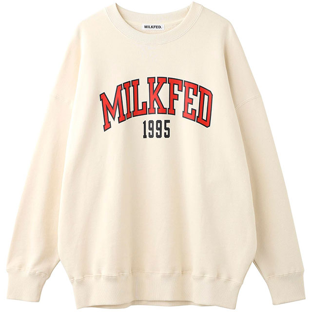 MILKFED.（ミルクフェド） カレッジスウェットトップ レディース