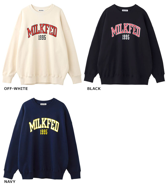 MILKFED.（ミルクフェド） カレッジスウェットトップ レディース