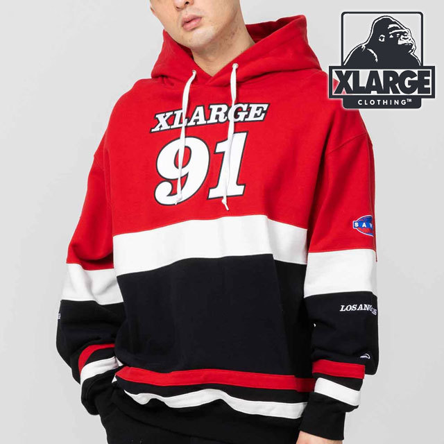XLARGE（エクストラ ラージ） チームパネルドフーデッドスウェット