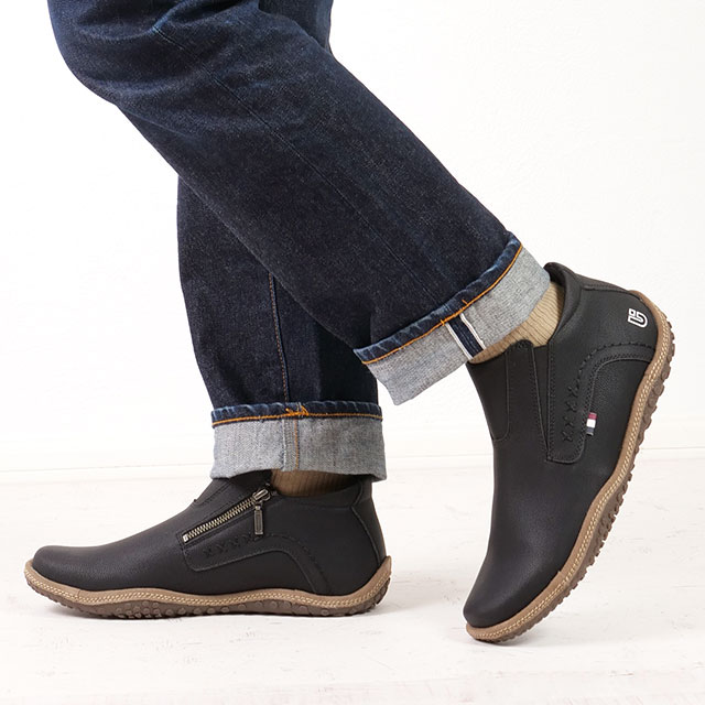 �R���J���[ conqueror shoes �����Y �J�W���A���X�j�[�J�[ �t�H�M�[ �E�H�[�^�[�e�b�N�X 22FW-FG02 FOGGY WATER-TEX �h�� �X���b�|�� BLACK �� ���K�戵�X