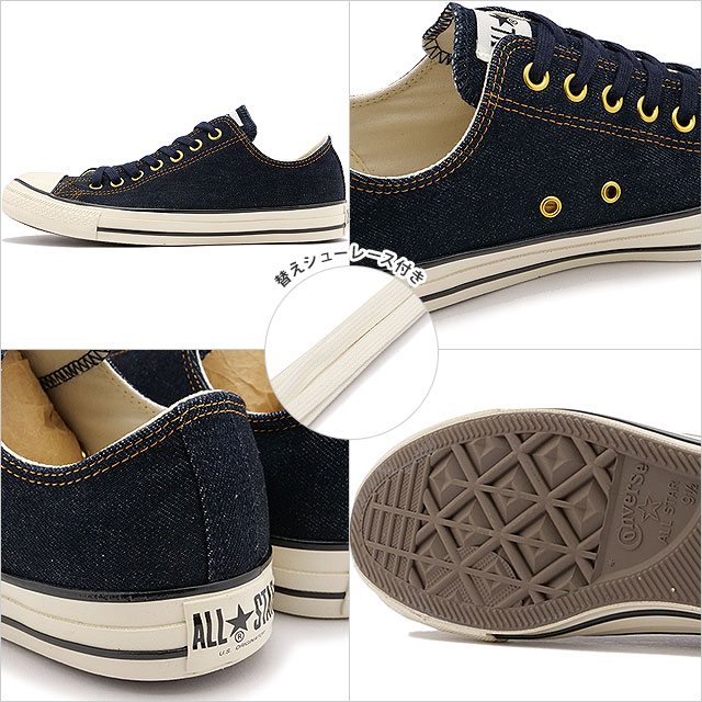 WAREHOUSE　LOW CUT NAVYデニムスニーカー CONVERSE コンバース スニーカー オールスター US オカヤマ