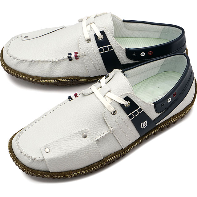 コンカラー シューズ conqueror shoes メンズ スニーカー ルーツ 23SS-RT02 SS23 ROOTS デッキシューズ WHITE NAVY