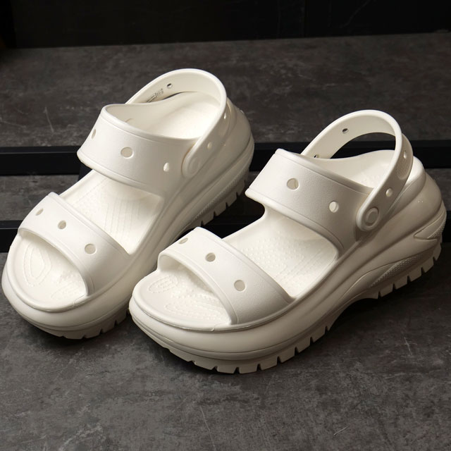 クロックス crocs クラシック メガ クラッシュ サンダル 207989-100 SS23 Classic Mega Crush Sandal  メンズ・レディース 厚底 ストラップサンダル White : 10074746 : SHOETIME - 通販 - Yahoo!ショッピング