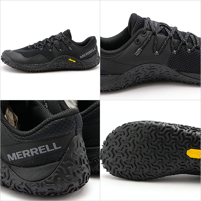 メレル MERRELL レディース トレイル グローブ 7 J037336 SS23 W TRAIL GLOVE 7 靴 トレイルランニング ベアフットシューズ スニーカー BLACK BLACK｜mischiefstyle｜03