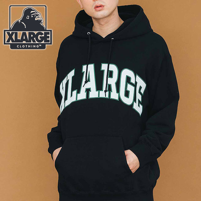 エクストララージ XLARGE メンズ アーチロゴ フーデッドスウェット 101231012010 SS23 トップス プルオーバーパーカー x-large エックスラージ BLACK