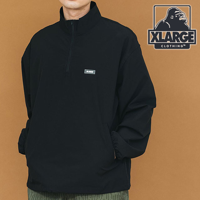 ヴィ・トゥエルヴ 2021年モデル ハーフジップ ジャケット◆ブラック XL XLARGE（エクストラ ラージ） メンズ ハーフジップジャケット
