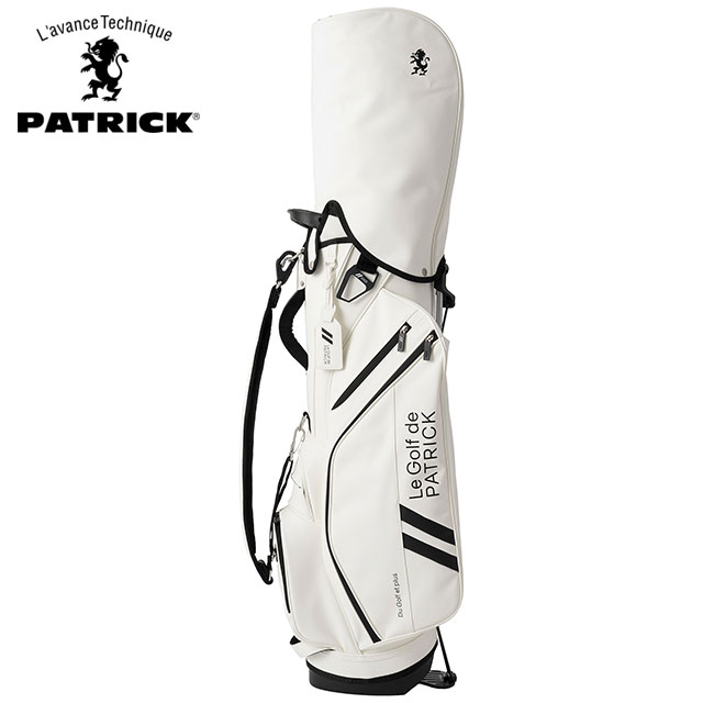 パトリック ゴルフ PATRICK GOLF キャディバッグ [222-610 SS23] CADDIE BAG メンズ・レディース 9型 スタンド WHT 白 ホワイト系 PATRICK（パトリック） ゴルフ PATRICK GOLF キャディバッグ 222-610