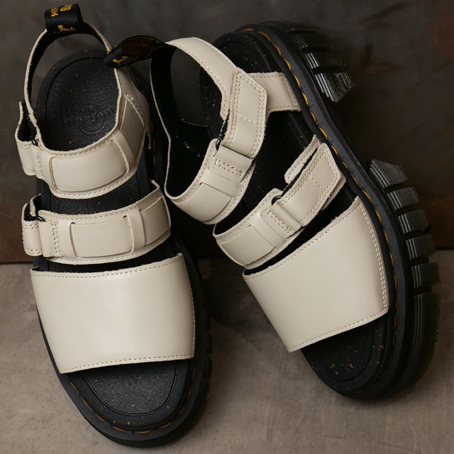 ドクターマーチン Dr.Martens レディース リッキ3 ストラップサンダル 30572055 SS23 Ricki 3-strap sandal  厚底 Cobblestone Grey Nappa Lux