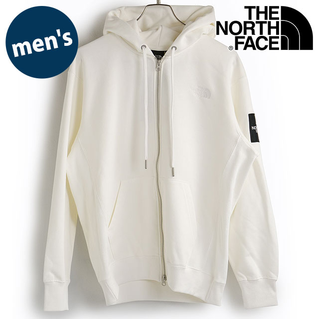 ザ ノースフェイス THE NORTH FACE メンズ スクエアロゴフルジップ NT12335-OW SS23 Square Logo Full Zip TNF アウトドア ジップアップパーカー オフホワイト