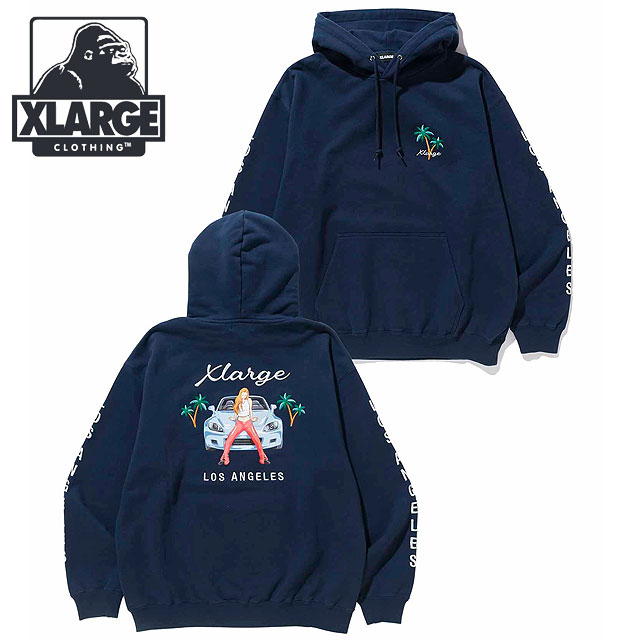 XLARGE エクストララージ フラッグギャル プルオーバーフーデッドスウェット XLARGE エクストララージ メンズ フラッグギャル プルオーバー
