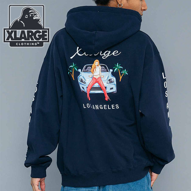 XLARGE エクストララージ フラッグギャル プルオーバーフーデッドスウェット XLARGE エクストララージ メンズ フラッグギャル プルオーバー