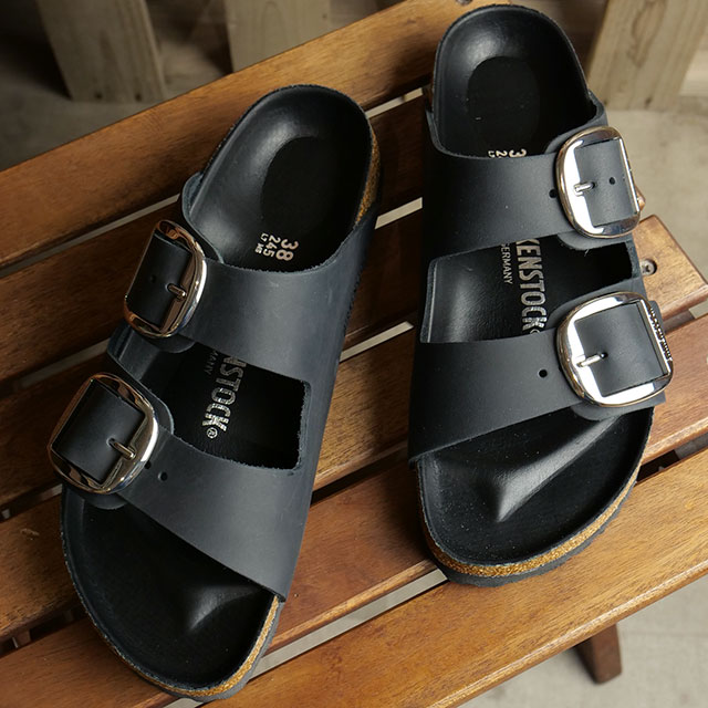 国内正規販売店 ビルケンシュトック BIRKENSTOCK レディース アリゾナ ビッグバックル オイルドレザー 1011075 SS23 ARIZONA BIG BUCKLE ドイツ製 黒｜mischiefstyle