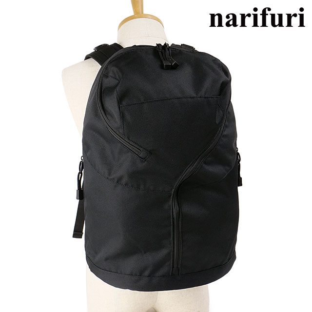 ナリフリ narifuri ハテナリュック NF8026 SS23 メンズ・レディース 鞄 バックパック デイパック 通勤通学 BLACK｜mischiefstyle