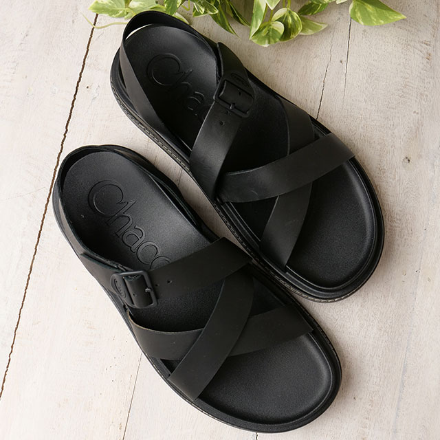 チャコ Chaco レディース ストラップサンダル タウンズ JCH109472 SS23 TOWNES 靴 レザーサンダル BLACK :10075732:SHOETIME