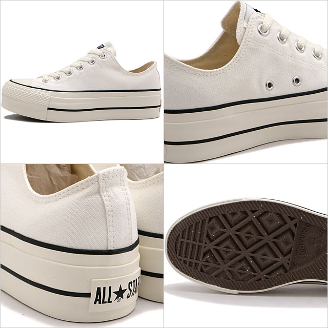 コンバース CONVERSE スニーカー オールスター アール リフテッド ローカット 31309422 FW23 ALL STAR (R)  LIFTED OX 厚底 オックスフォード ホワイト