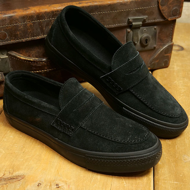 コンバース CONVERSE スニーカー CS ローファー スケート スエード 34201570 FW23 CS LOAFER SK SU メンズ・レディース スケートボーディングシューズ ブラック