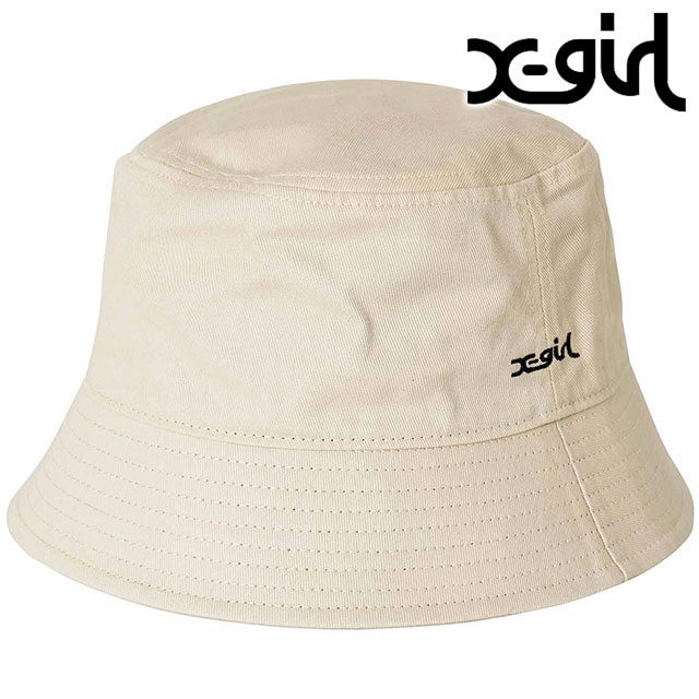 エックスガール X-girl レディース ベーシック バケットハット 105232051002 SU23 BASIC BUCKET HAT XGIRL 帽子 バケハ BEIGE ベージュ系｜mischiefstyle｜02