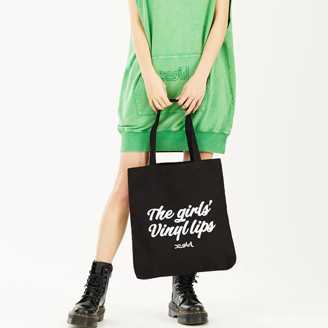 X-girl エックスガール レディース ヴィニルリップフェイス キャンバス