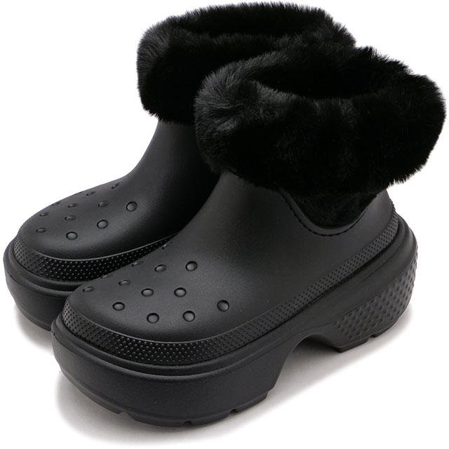 crocs（クロックス） レディース ストンプ ラインド ブーツ 208718-001