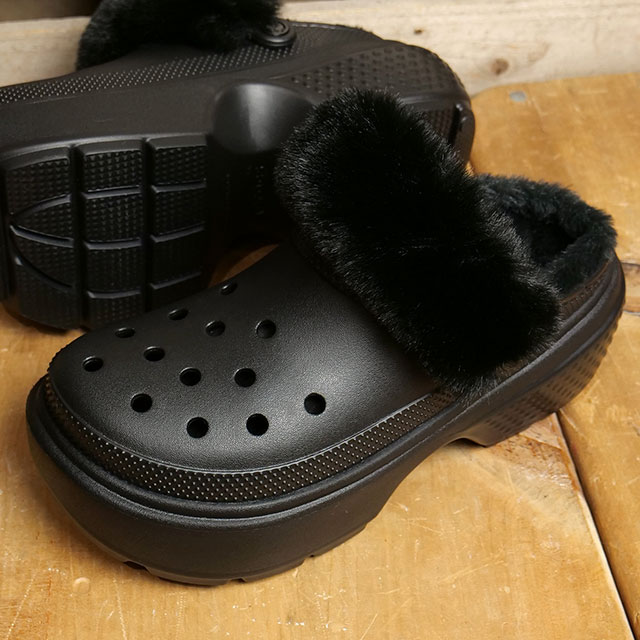 crocs クロックス レディース ストンプ ラインド クロッグ