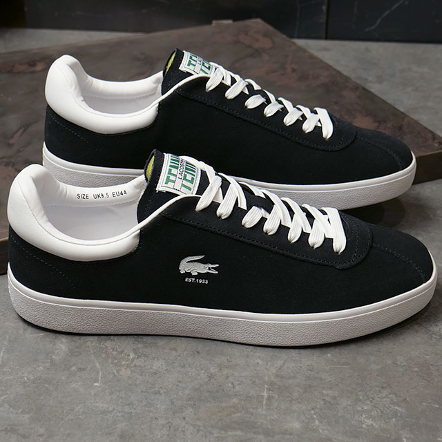 ラコステ LACOSTE メンズ スニーカー ベースショット 223 1 SMA 46SMA0065-312 FW23 M BASESHOT 223 1 SMA BLK WHT 黒 ブラック系