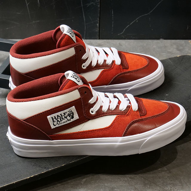 バンズ VANS スニーカー UA ハーフキャブ33 DX VN0A5KX66RT FW23 UA HALF CAB 33 DX メンズ ヴァンズ COLOR-BLOCK-RED TRUE-WHITE 赤 レッド系｜mischiefstyle