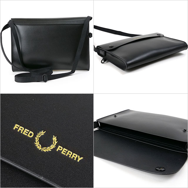 FRED PERRY（フレッドペリー） バーニッシュドレザー サコッシュバッグ