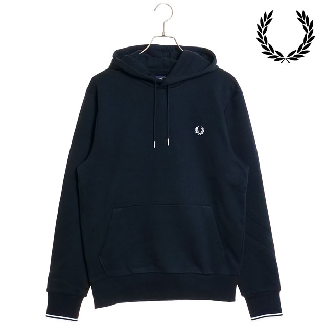 �t���b�h�y���[ FRED PERRY �����Y �e�B�b�v�h �t�[�f�b�h�X�E�F�b�g�V���c M2643-248 FW23 TIPPED HOODED SWEATSHIRT NAVY �� �l�C�r�[�n ���K�戵�X