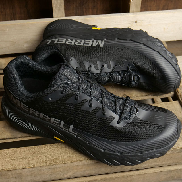 メレル MERRELL メンズ スニーカー アジリティー ピーク5 J068045 FW23 M AGILITY PEAK 5 靴 トレイルランニングシューズ BLACK BLACK 黒 ブラック系｜mischiefstyle