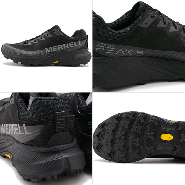 メレル MERRELL メンズ スニーカー アジリティー ピーク5 J068045 FW23 M AGILITY PEAK 5 靴 トレイルランニングシューズ BLACK BLACK 黒 ブラック系｜mischiefstyle｜03