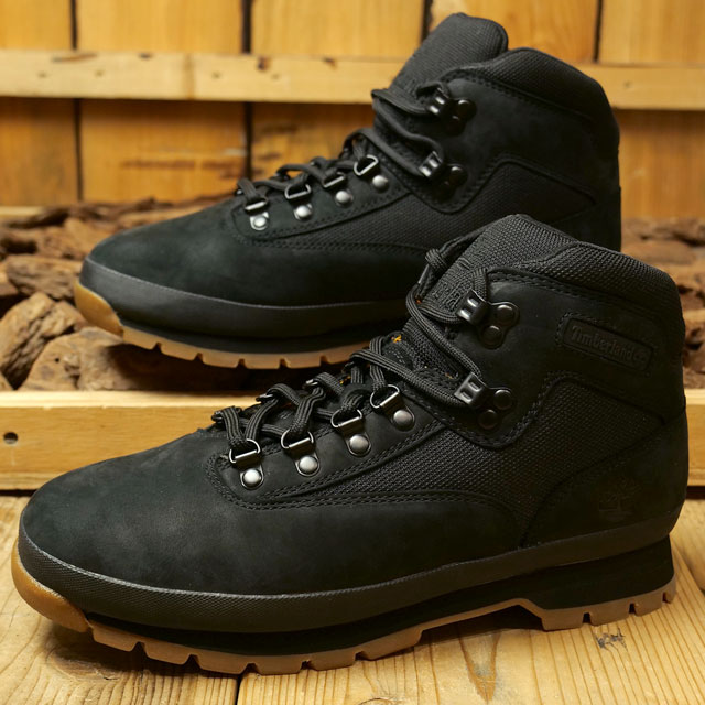 ティンバーランド Timberland メンズ ユーロハイカー ファブリック レザー A11TY FW23 Euro Hiker Fabric  Leather ハイキングブーツ ヌバック ブラック