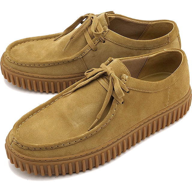 クラークス Clarks メンズ スニーカー トーヒルロー 26173471 Torhill Lo 靴 モカシン 厚底ソール DarkSand-Suede｜mischiefstyle｜02