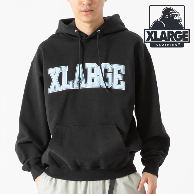 エクストララージ XLARGE メンズ カレッジロゴ フーデッドスウェット