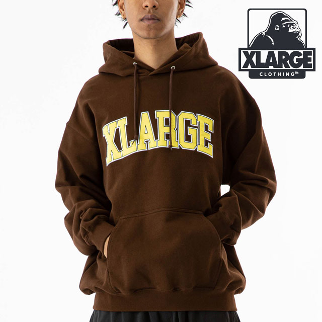 エクストララージ XLARGE メンズ カレッジロゴ フーデッドスウェット