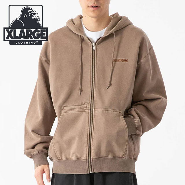XLARGE（エクストラ ラージ） メンズ ピグメントダイ ワークジップ