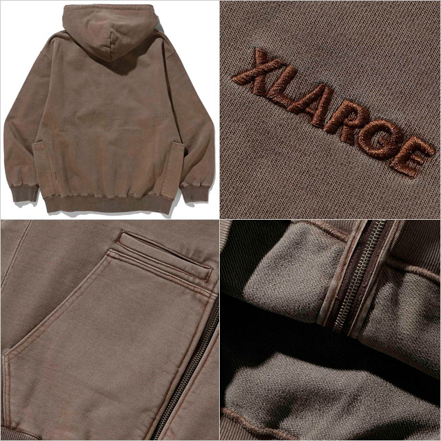 XLARGE（エクストラ ラージ） メンズ ピグメントダイ ワークジップ