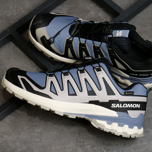 サロモン SALOMON メンズ トレイルランニングシューズ ゴアテックス L47270600 FW23 XA PRO 3D V9 GTX 防水 FlintStone Black GhostGray 灰 グレー系 :10076615:SHOETIME