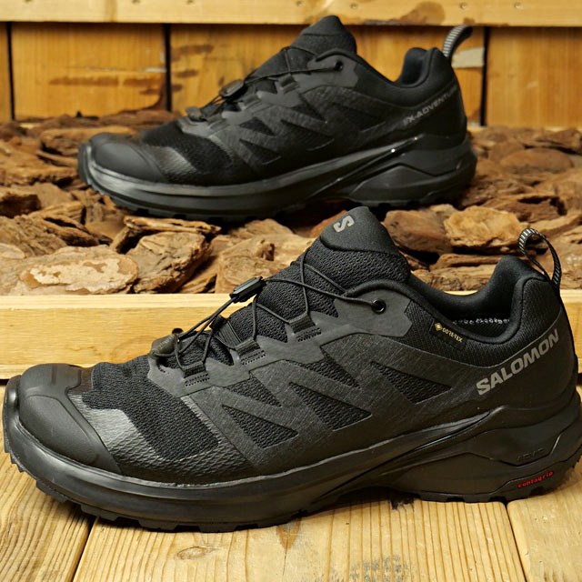 サロモン SALOMON メンズ トレイルランニングシューズ ゴアテックス L47321100 X-ADVENTURE GTX Black Black Black 黒 ブラック系 正規取扱店