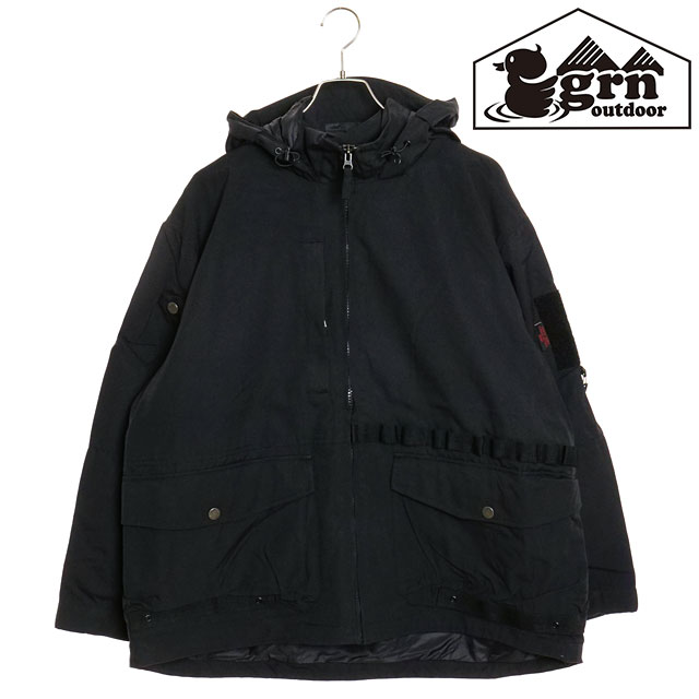 ジーアールエヌ アウトドア grn outdoor メンズ ヒアソビホンキジャケット GO3225Q FW23 HIASOBI HONKI JACKET 焚き火 BBQ 難燃 ビッグシルエット BLACK :10076713:SHOETIME