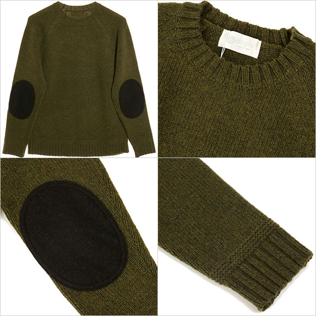 ソリア Soglia ランドノア セーター FW23 LANDNOAH Sweater メンズ・レディース トップス クルーネック ニット 日本製 Khaki 正規取扱店_2