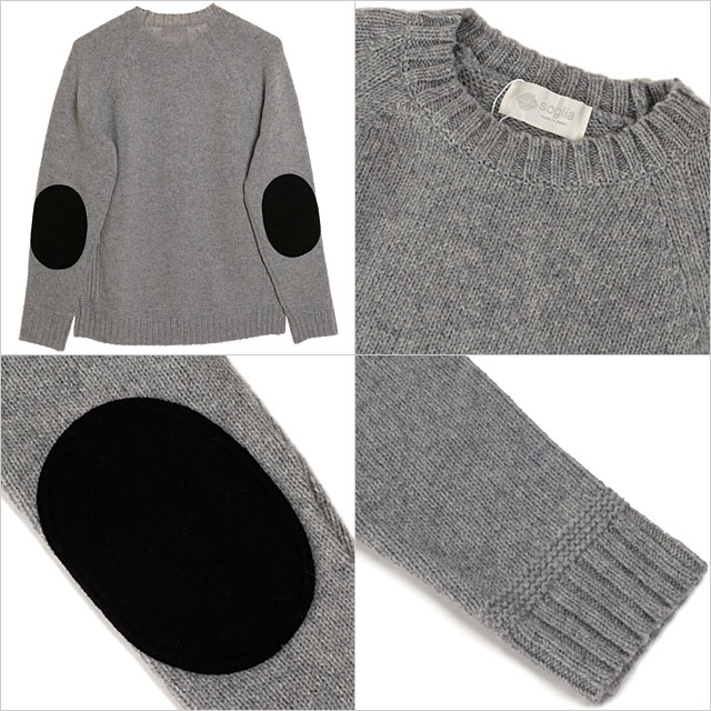 ソリア Soglia ランドノア セーター FW23 LANDNOAH Sweater メンズ・レディース トップス クルーネック ニット 日本製 Light-Gray 正規取扱店_2