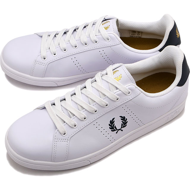 フレッドペリー FREDPERRY メンズ スニーカー B721レザー B6312-567 FW23Q4 B721 LEATHER 靴 ローカット WHITE NAVY｜mischiefstyle｜02