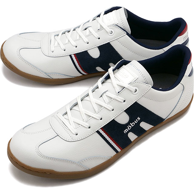 モーブス mobus メンズ スニーカー ミュルハイム2 M-2313T-1031 FW23 MULHEIM 2 靴 ローカット WHITE NAVY｜mischiefstyle｜02