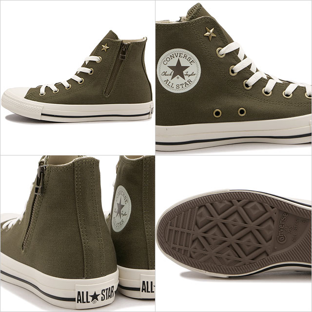 コンバース CONVERSE レディース スニーカー オールスター AG Z ハイカット 31311161 SS24 ALL STAR AG Z HI 靴 サイドジップ MILITARY-OLIVE｜mischiefstyle｜03