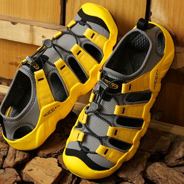 返品交換送料無料 キーン KEEN メンズ サンダル ハイパーポート エイチツー 1029112 SS24 M HYPERPORT H2 靴 キャンプ アウトドア Keen-Yellow Black