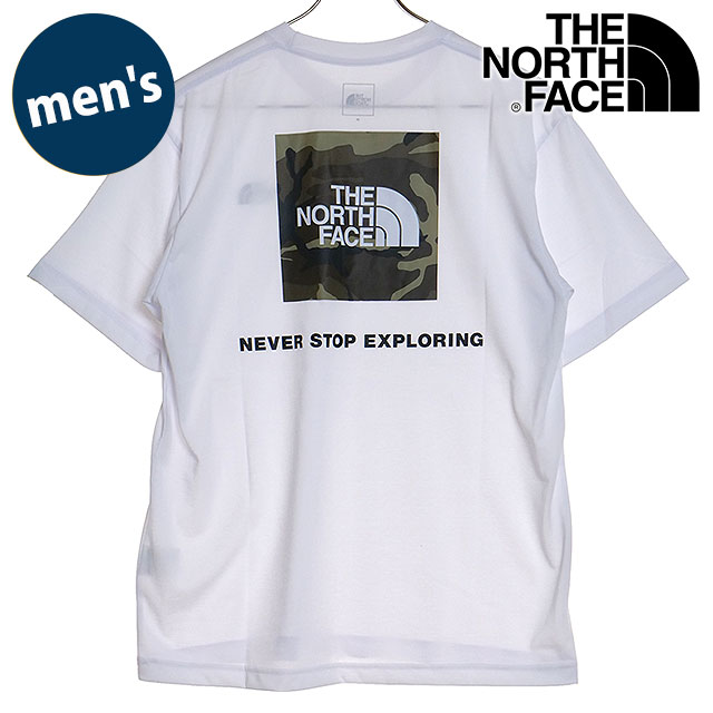 ザ・ノース・フェイス THE NORTH FACE メンズ ショートスリーブスクエアカモフラージュティー NT32437-W SS24 S S Square Camouflage Tee Tシャツ ホワイト｜mischiefstyle｜02